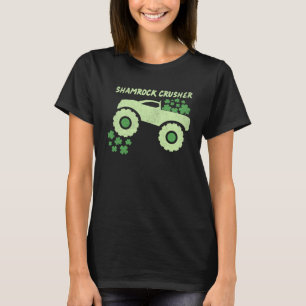 T-shirt Saint Patricks Jour Monster Camion Shamrock Croise