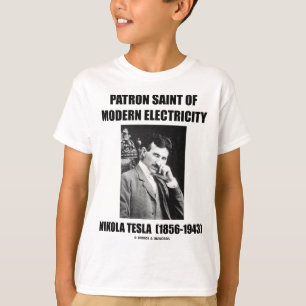 T-shirt Saint patron de l'électricité moderne (Nikola