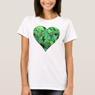 T-shirt Saint-Patties Day, shamrock vert, Coeurs irlandais