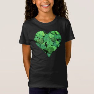T-Shirt Saint-Patties Day, shamrock vert, Coeurs irlandais