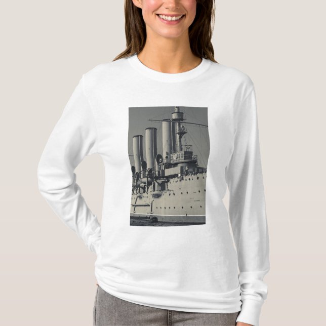 T-shirt Saint-Pétersbourg, Cruiser Aurora (Devant)