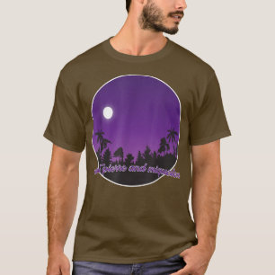 T-shirt saint pierre et miquelon la nuit avec des palmiers