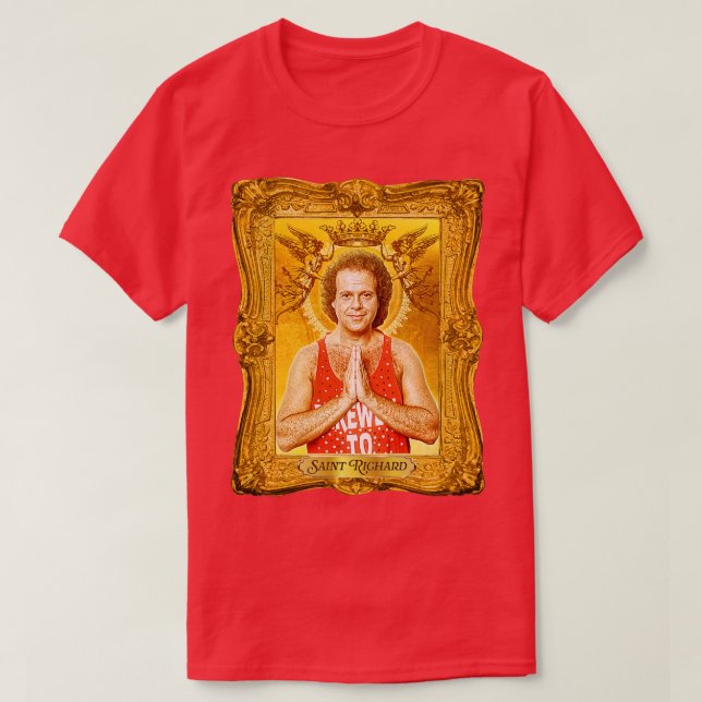 T-shirt Saint Richard Simmons Retro Fitness Design Icon (Design devant)