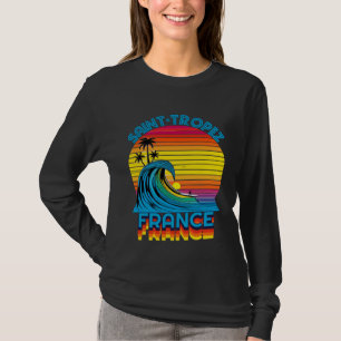 T-shirt Saint Tropez France Rétro Nostalgie Surf & Plage S