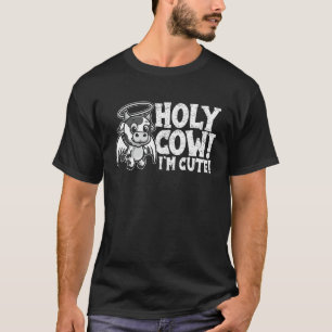 T-shirt Saint vache chuchoteur Mignon Animal Pour Hommes F