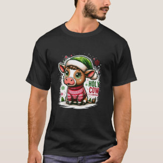 T-shirt Saint Vache Son Noël Drôle Festin de Noël Hol