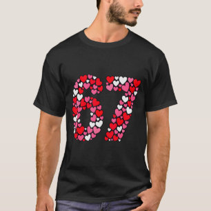 T-shirt Saint-Valentin 67 Meme Rempli De Cœurs Drôle S