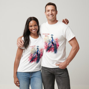 T-shirt Saint-Valentin à Paris - Deux paons -