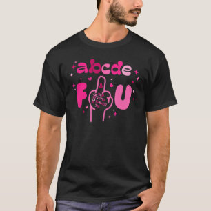 T-shirt Saint Valentin ABCDEFU Middle Finger Heart Vday