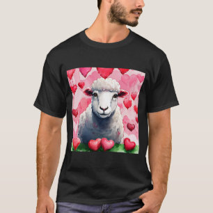 T-shirt Saint-Valentin Amour Coeur Mouton Girlfriend Fianc