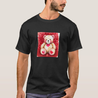 T-shirt Saint Valentin Amour Coeur Ours Teddy Girlfriend F