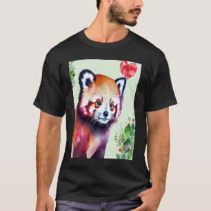 T-shirt Saint Valentin Amour Coeur Rouge Panda Girlfriend