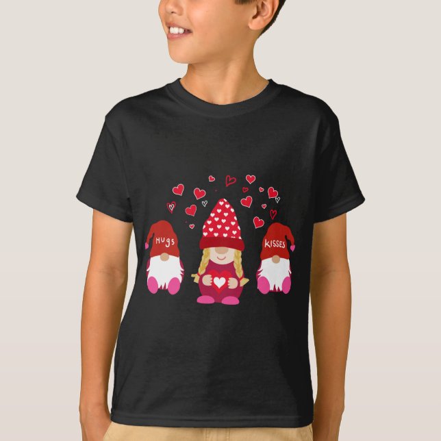 T-shirt Saint Valentin Amour Gnomes Pas de limites drôle L (Devant)