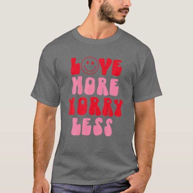 T-shirt Saint Valentin Cadeaux Sourire Visage Amour Plus d (Devant)