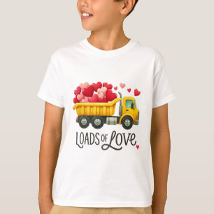 T-shirt Saint-Valentin Camion de Camion Charges d'Amour To