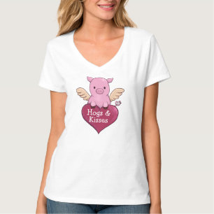 T-shirt Saint-Valentin Cochon Porc et Bisous