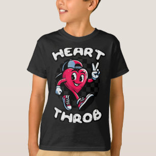 T-shirt Saint-Valentin Cœur Battement Paix Rétro Groovy Ga