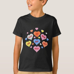 T-shirt Saint Valentin Coeur Bonbons Garçons Filles Enfant