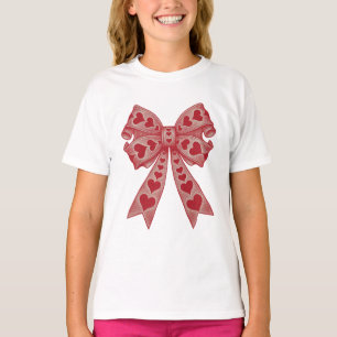 T-shirt Saint-Valentin Cœur Coquette nœud Rétro Saint-Vale