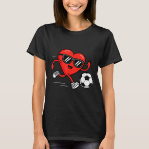 T-shirt Saint Valentin cœur drôle de football garçons homm