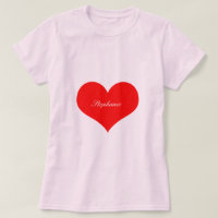 Saint-Valentin Coeur Rouge Rose Monogramme mignon