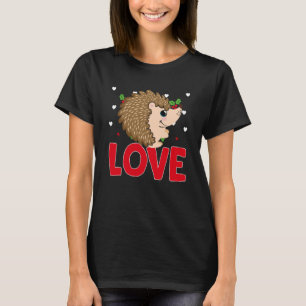 T-shirt Saint-Valentin Coeurs Aimer Hérisson Femmes animal