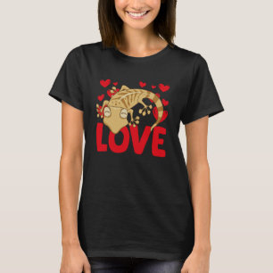 T-shirt Saint Valentin Coeurs Amour léopard Geckos Animal