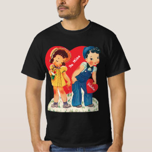 T-shirt Saint Valentin, Coeurs Vintages pour filles et gar
