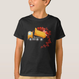 T-shirt Saint-Valentin Construction Camion Coeur