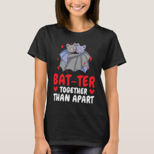 T-shirt Saint Valentin Cuddling Cute Bats Couple Bat Vale