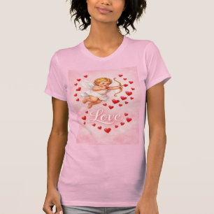 T-shirt Saint-Valentin Cupidon Amour Rose Rouge