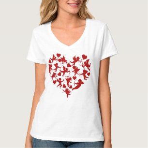T-shirt Saint-Valentin Cupidons Cœurs Romantique