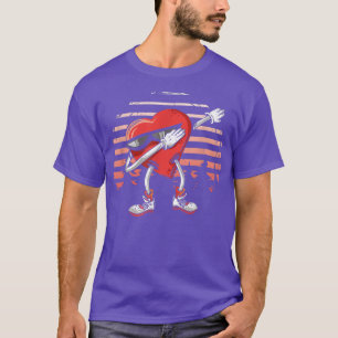 T-shirt Saint Valentin Dabbing Heart Funny Video Game Lov