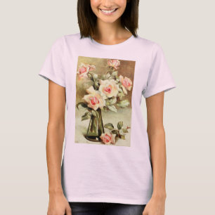 T-shirt Saint-Valentin d'amour romantique Roses roses vint