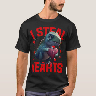 T-shirt Saint-Valentin Dinosaure Je Vole des Cœurs Trex Ga
