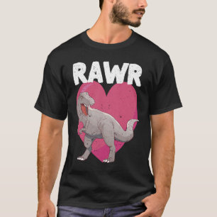 T-shirt Saint-Valentin Dinosaure RAWR T rex Amant Tyrannos