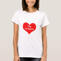 Saint-Valentin J'aime mon copain Red Heart Cadeau
