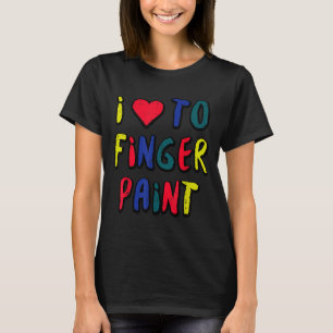 T-shirt Saint-Valentin Je Suis Amoureux De Peinture Au Doi