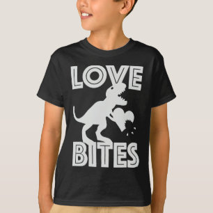 T-shirt Saint-Valentin Love Bites Dinosaure 