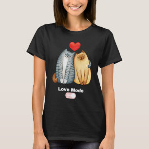 T-shirt Saint Valentin motif de chatte lion mode sur pour 