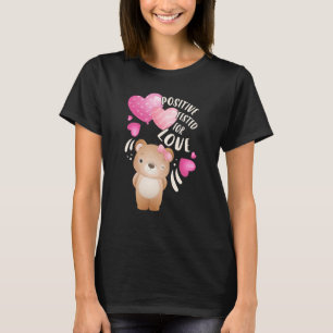 T-shirt Saint Valentin ours fille avec coeur