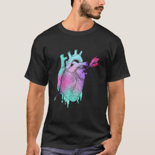 T-shirt Saint-Valentin Pastel Couleur Goth Coeur anatomiqu