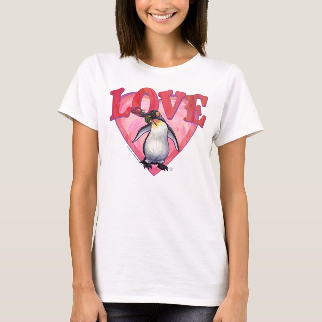 T-shirt Saint-Valentin Penguin (Devant)