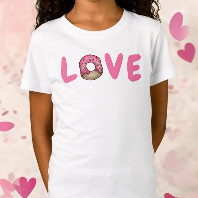T-Shirt Saint Valentin Pink Love Donut Sprinkles (Créateur téléchargé)