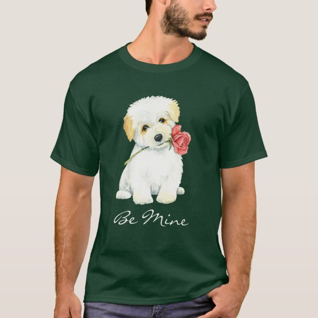 T-shirt Saint-Valentin Rose Coton de Tulear (Devant)