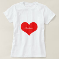 Saint-Valentin Rouge Cœur Blanc Monogramme Personn