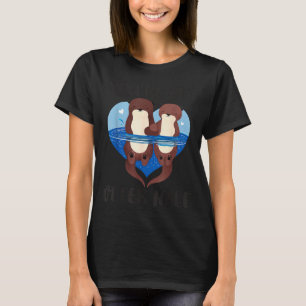 T-shirt Saint-Valentin Tu es ma moitié de loutre Amour Pun