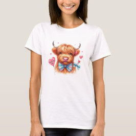 T-shirt Saint-Valentin Vache Highland