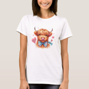 T-shirt Saint-Valentin Vache Highland