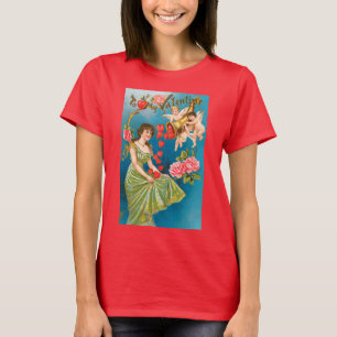 T-shirt Saint-Valentin victorien vintage Anges & Cœurs
